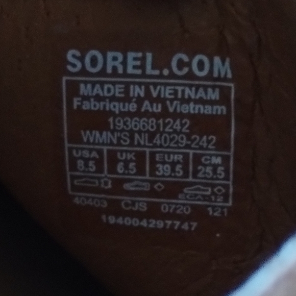 Sorel Ella II Block Slide Tan Suede and Leather Sandals Size 8.5 - Picture 5 of 6